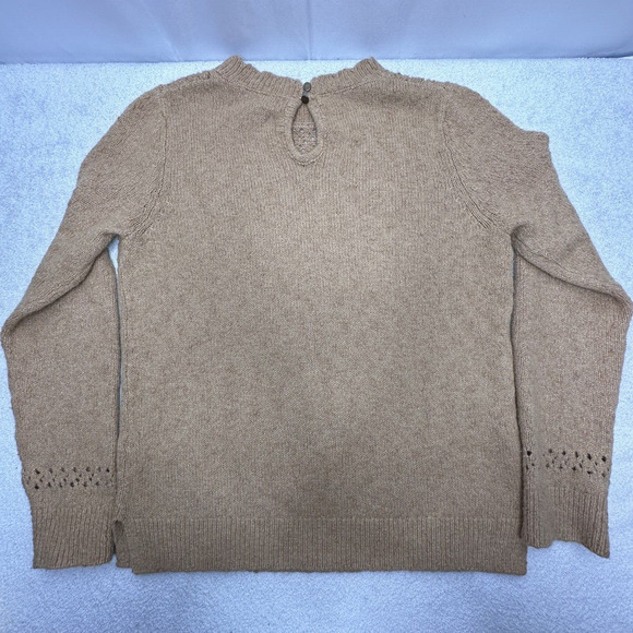 Fat Face Sweater Size US 6 UK 10 Jumper Crochet Detail Burnt Tanish Color - Picture 5 of 16
